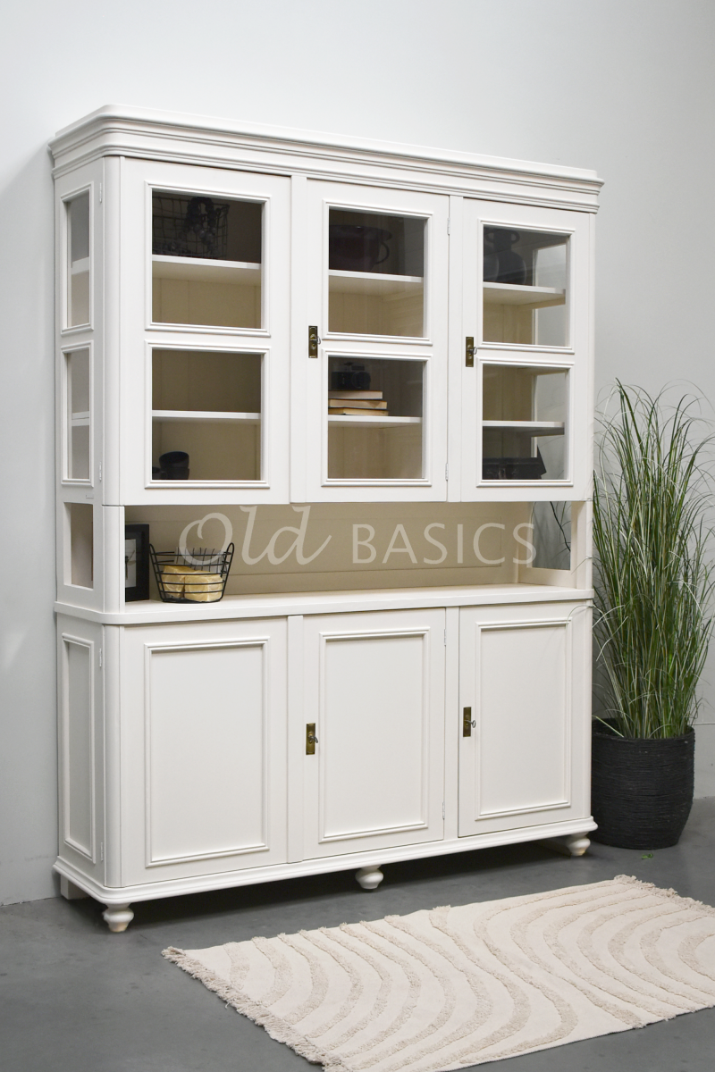 Detail van Buffetkast Amiens  LED, 3 deuren, RAL9001, crème, wit, materiaal hout